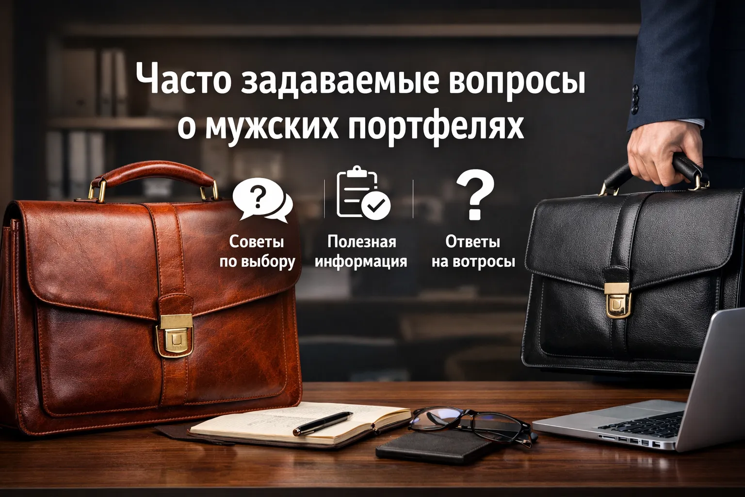Часто задаваемые вопросы о мужских портфелях Часто задаваемые вопросы о мужских портфелях