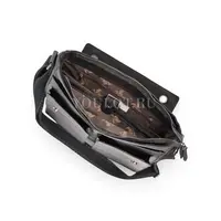 Портфель для документов A4 кожаный Ruff Ryder 4415 чёрный с ремнем через плечо Old Money