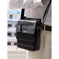 Сумка через плечо, барсетка Ryff Ryder 84545-1 с ручкой кожаная чёрного цвета