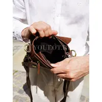 Мужская сумка через плечо, барсетка Ruff Ryder 84543-2 из натуральной кожи коричневая