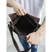 Сумка мужская через плечо Ruff Ryder 1470 большая A4 из натуральной кожи