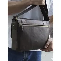 Сумка мужская через плечо Ruff Ryder 1470 большая A4 из натуральной кожи