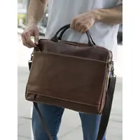 Портфель-сумка Ruff Ryder 1608 для документов и ноутбука кожаный Old Money