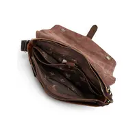 Кожаный портфель для документов Ruff Ryder 4129, сумка мужская Old Money коричневая