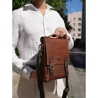 Сумка мужская через плечо, барсетка Ryff Ryder 84542-2 большая из натуральной кожи