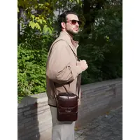 Кожаная сумка мужская Ryff Ryder 9070 для документов и телефона