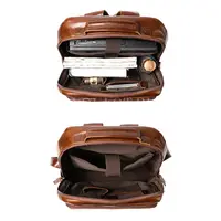 Рюкзак мужской из натуральной кожи Briefcase для ноутбука 15" и документов A4
