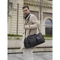 Сумка дорожная из натуральной кожи с двумя карманами Briefcase 1002