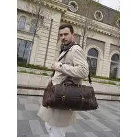 Сумка дорожная из натуральной кожи с отделом для обуви Briefcase 52