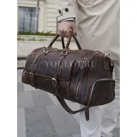 Сумка дорожная из натуральной кожи с отделом для обуви Briefcase 52