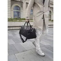 Сумка дорожная из натуральной кожи с отделением для обуви Briefcase 9804 черная