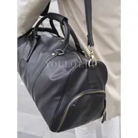 Сумка дорожная из натуральной кожи с отделением для обуви Briefcase 9804 черная