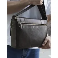 Сумка мужская через плечо Ruff Ryder 1470 большая A4 из натуральной кожи