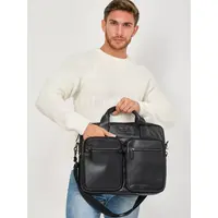 Портфель-сумка Ruff Ryder 4063-1 из натуральной кожи для ноутбука и документов