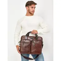 Портфель-сумка Ruff Ryder 4063 из натуральной кожи для ноутбука и документов