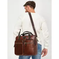 Портфель-сумка Ruff Ryder 4063 из натуральной кожи для ноутбука и документов