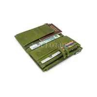 Женский кошелек из кожи Briefcase C2156 для денег и документов зеленый