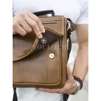 Кожаная сумка Ryff Ryder 1660-2 через плечо мужская premium