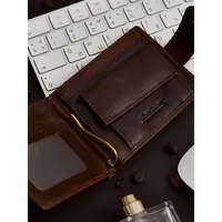 Мужской кошелек Ruff Ryder 38483W-1 с зажимом коричневый кожа