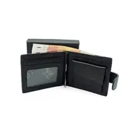 Кошелек мужской Ruff Ryder 38483W с зажимом черный из натуральной кожи