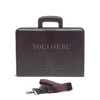 Папка-портфель Briefcase 2882-15 BROWN коричневого цвета кожаная