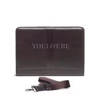 Папка-портфель Briefcase 2882-15 BROWN коричневого цвета кожаная