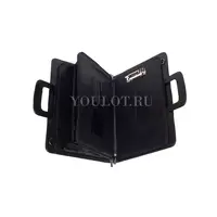Папка-портфель Briefcase 2887-18 BLACK с ремнем через плечо черная