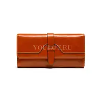 Кошелек женский с увеличенной вместимостью из натуральной кожи Briefcase 3023 светло-коричневый