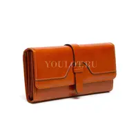 Кошелек женский с увеличенной вместимостью из натуральной кожи Briefcase 3023 светло-коричневый