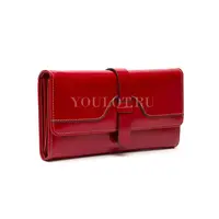 Женский кошелек для денег и карточек из натуральной кожи Briefcase 3023 RED