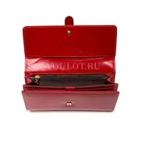Женский кошелек для денег и карточек из натуральной кожи Briefcase 3023 RED