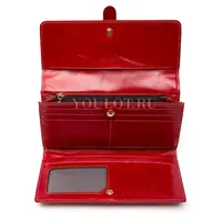 Женский кошелек для денег и карточек из натуральной кожи Briefcase 3023 RED