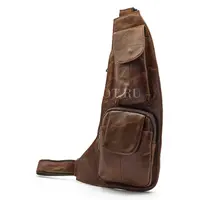 Сумка мужская через плечо коричневая Briefcase 3023#