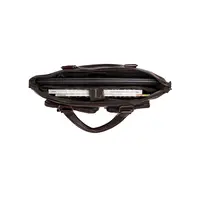 Мужской кожаный портфель Briefcase 33662# Brown для документов с плечевым ремнем