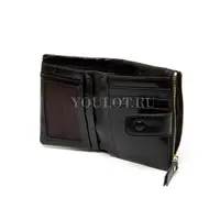 Женский кожаный кошелек с удобным доступом к картам Briefcase 6019 черный