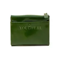Компактный кожаный кошелек для женщин Briefcase 6019 с картхолдером зеленый