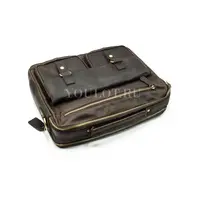 Мужской кожаный портфель Briefcase 7120# с плечевым ремнем