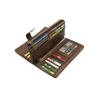 Длинное мужское портмоне Briefcase 8025 для денег и карт кожаное