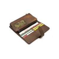 Длинное мужское портмоне Briefcase 8025 для денег и карт кожаное