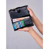 Кошелек портмоне женское Briefcase 8236 BLACK из натуральной кожи черный