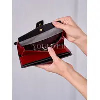 Женский кошелек для телефона, денег и карт Briefcase из натуральной кожи красный 8236