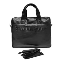 Портфель ​мужской Briefcase 8658-5# Black для ноутбука и документов из искусственной кожи