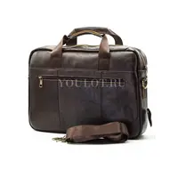 Мужской кожаный портфель Briefcase 9035 Coffee для документов и ноутбука