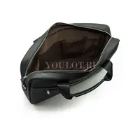Мужской кожаный портфель Briefcase 9036 Black для работы и повседневного использования