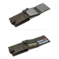 Кошелек мужской на кнопке Briefcase 9051 из натуральной кожи для денег и карт
