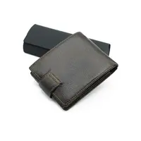Кошелек мужской на кнопке Briefcase 9051 из натуральной кожи для денег и карт