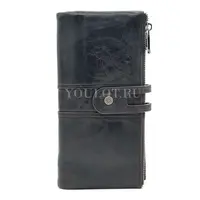 Кошелек женский премиум из кожи с отделением для телефона Briefcase C2152 коричневый