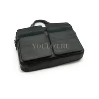 Мужской кожаный портфель Briefcase KA8218-8 Black для работы и повседневного использования