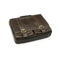Портфель мужской кожаный Briefcase ​MB074 Coffee с клапаном и плечевым ремнем