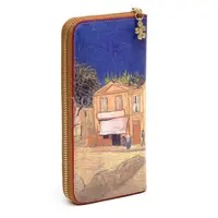 Кошелек женский на молнии Briefcase VY456601 с рисунком кожаный